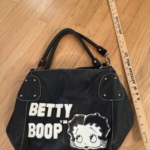 Betty Boop Black Tote with White Logo Patch